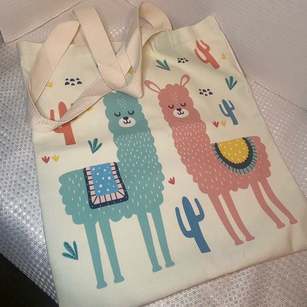 Cute Llama Canvas Tote Bag